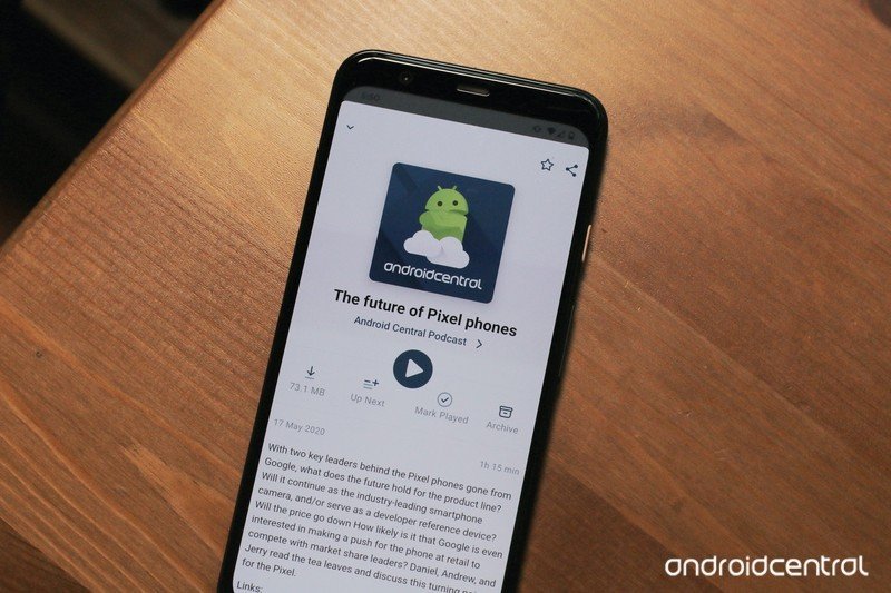 Pocketcasts App Pixel 4 Lifestyle