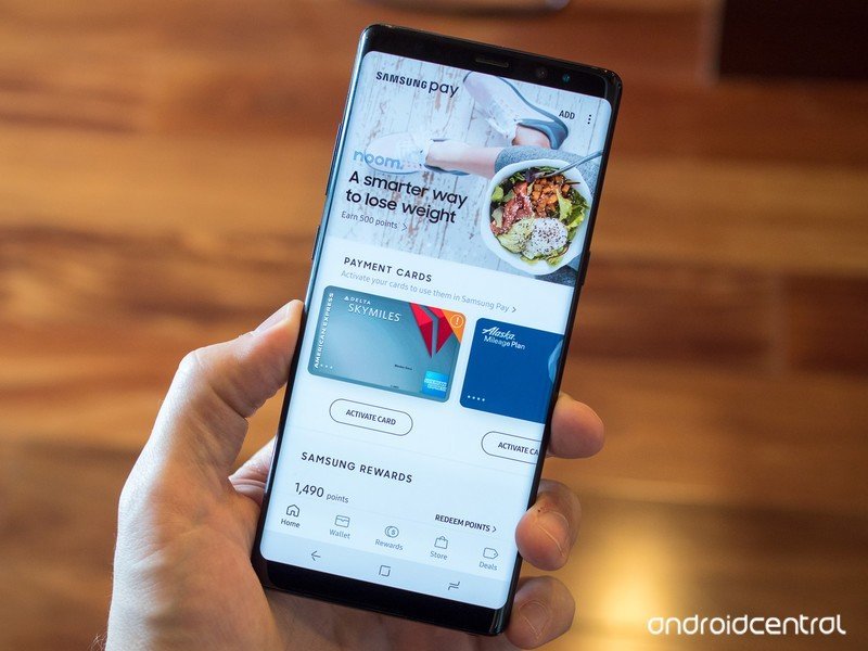 Samsung Pay Home Screen