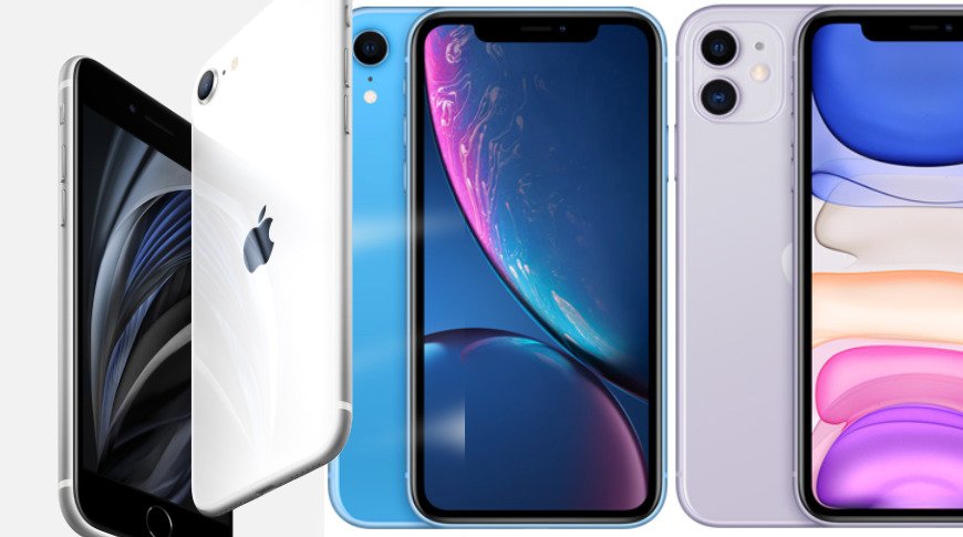 The iPhone SE (right)