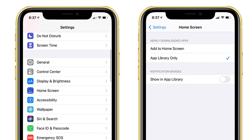 Setting apps to automatically download to the App Library