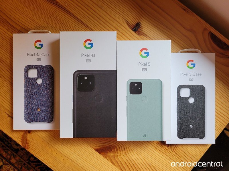 Google Pixel 5 4a Boxes