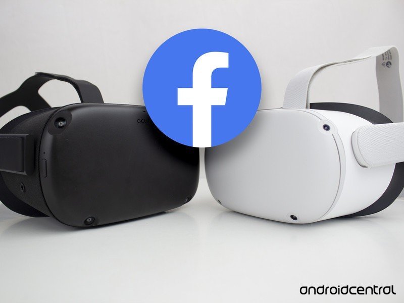 Oculus Quest 2 Facebook Logo Angled