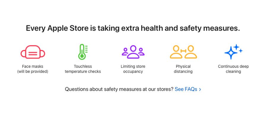 Apple Stores in the UK are operating under the same conditions as in the US