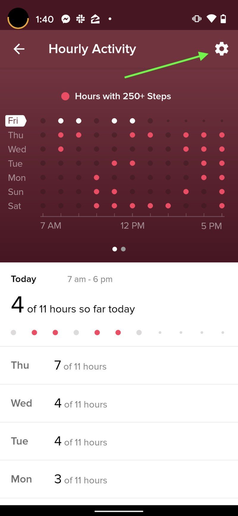 Fitbit Move Reminder Step 2