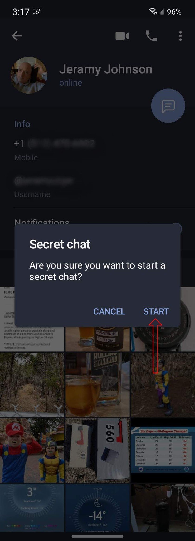 Telegram Secret Chats Screenshot