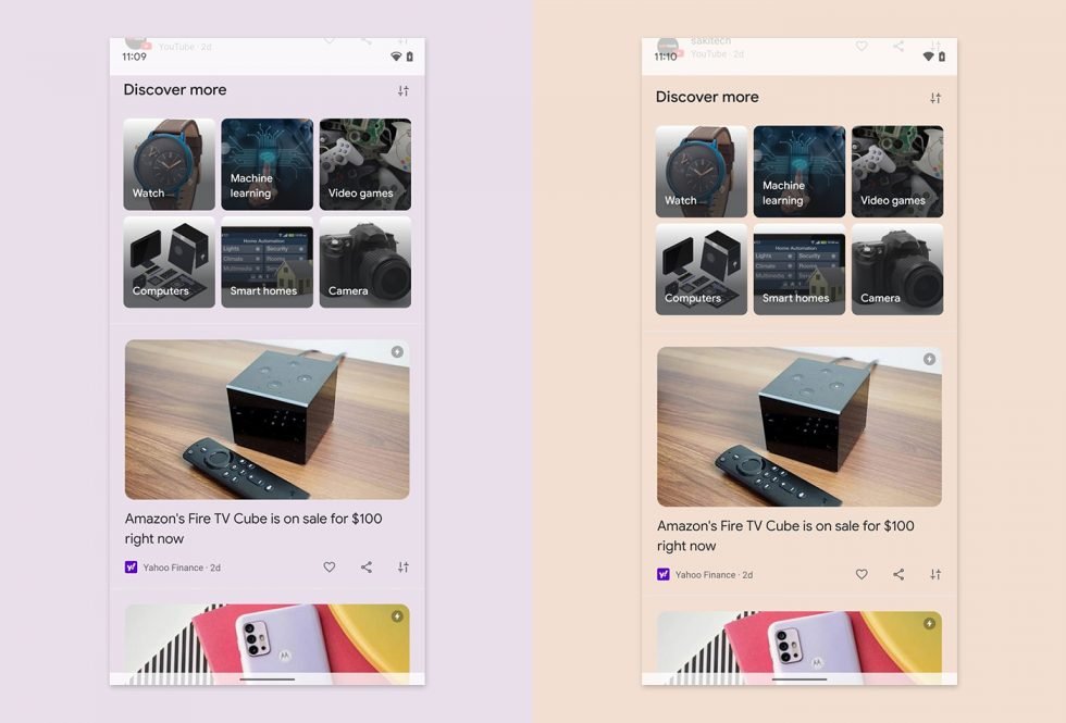 Android 12 Google Feed