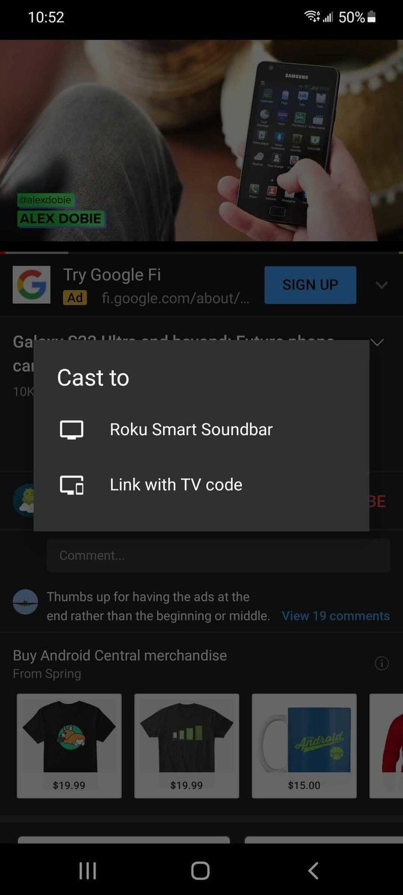 Android Cast Roku