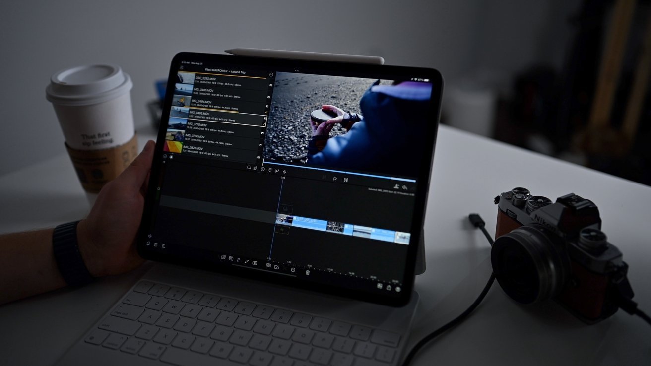 Editing our 4K HDR video from the SSD, no internal space needed