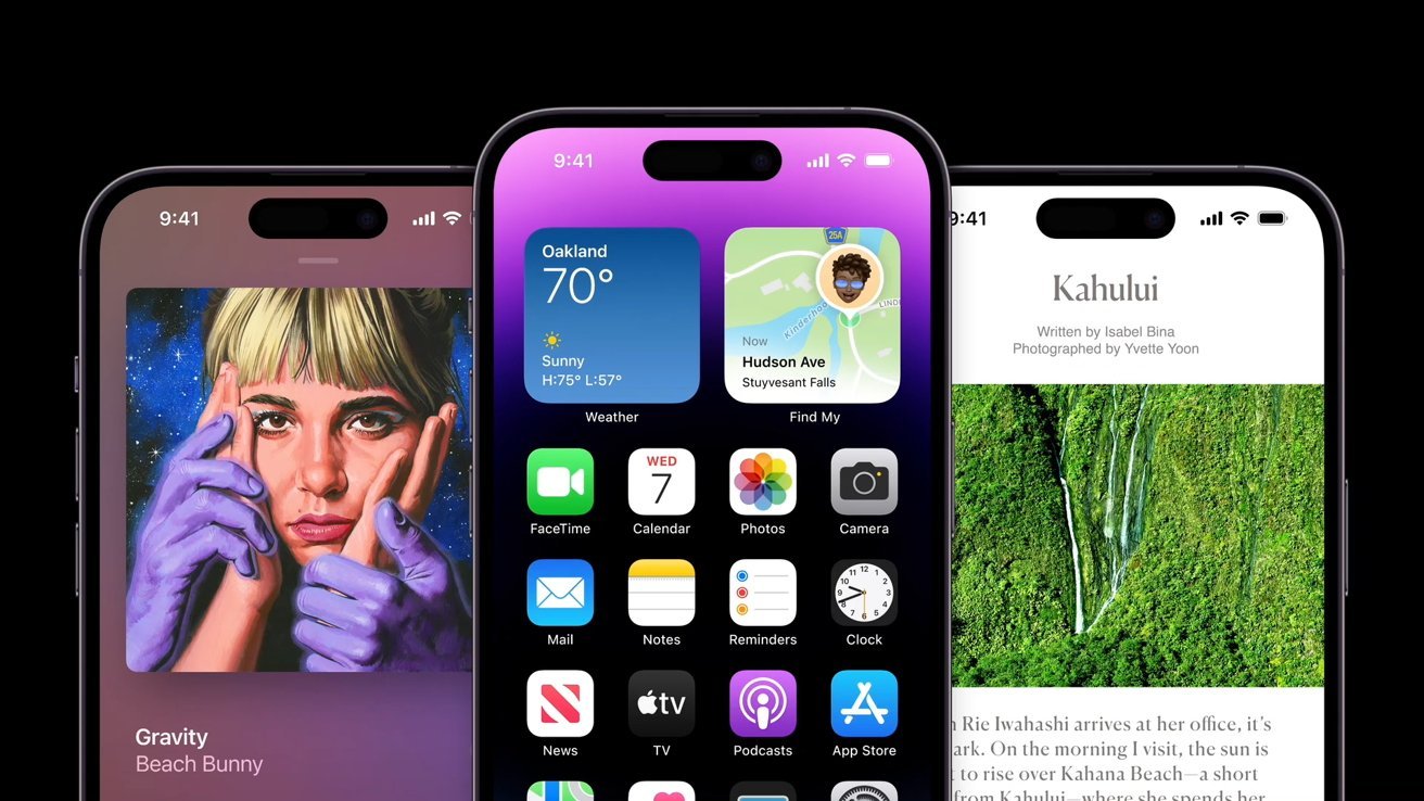 Notifications, app information, and more show up in the Dynamic Island