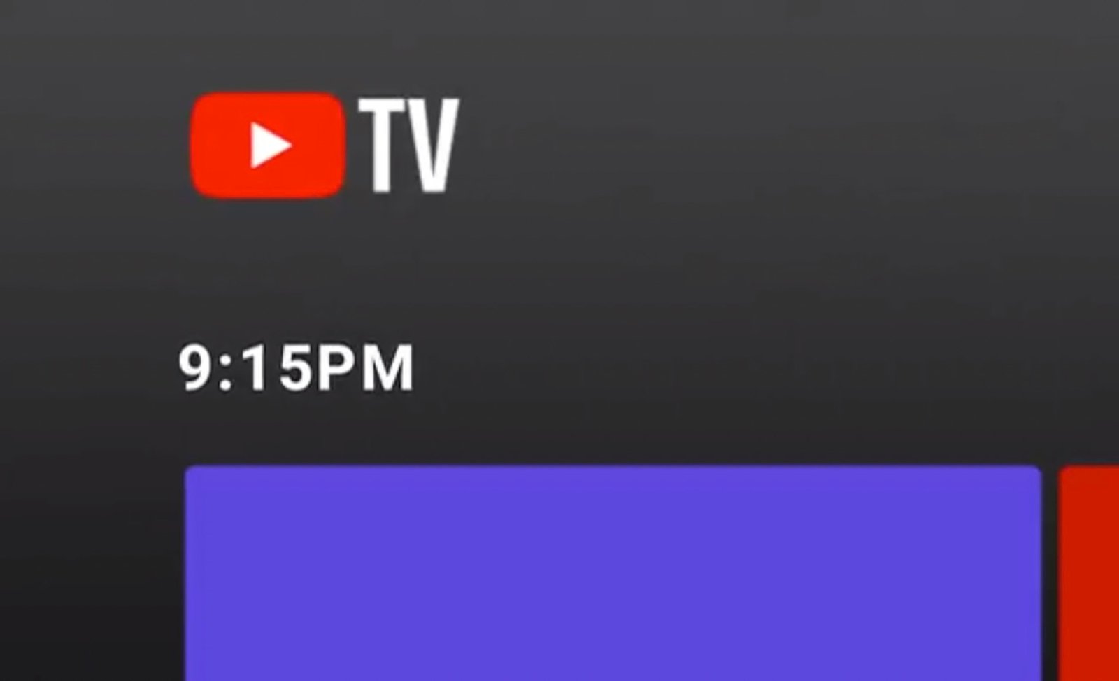 YouTube TV Clock