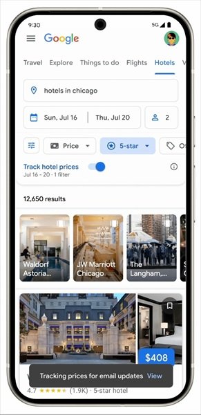 Google is bringing a new toggle to Hotels that lets users track prices for a travel destination.