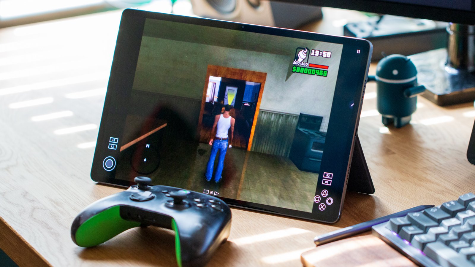 Lenovo Tab P12 Pro playing AetherSX2 PS2 emulator