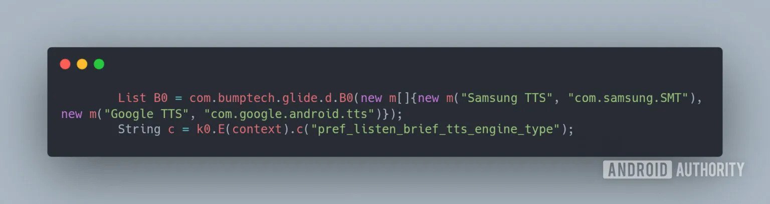 One UI 8 Listen Brief feature leak