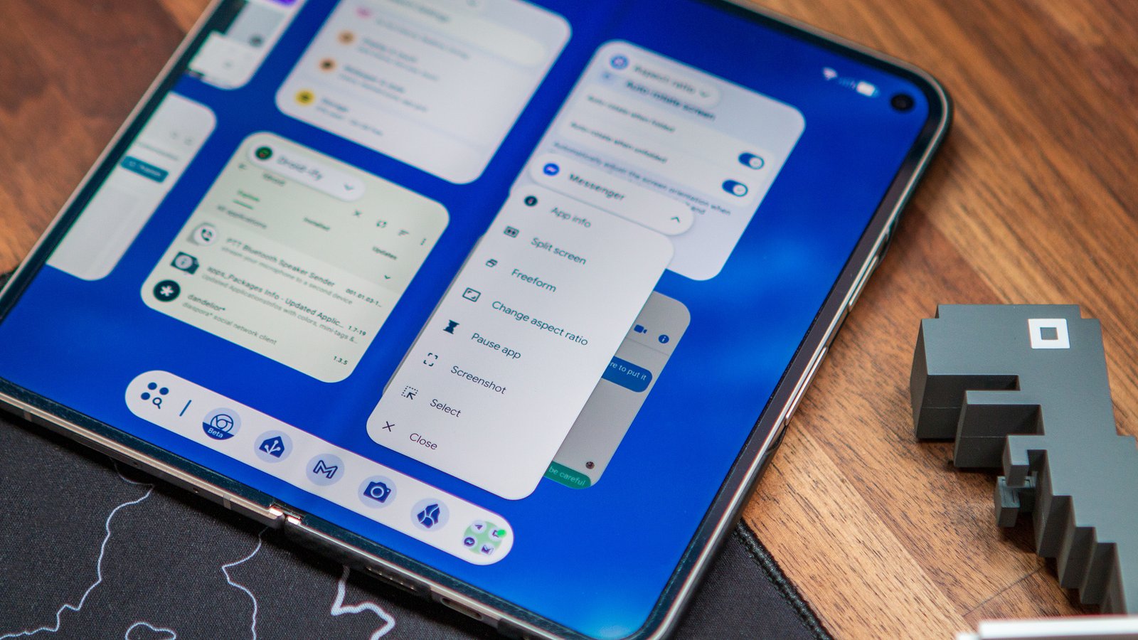 New multi-tasking context menu in Android 16 QPR1 Beta 1 on the Pixel 9 Pro Fold