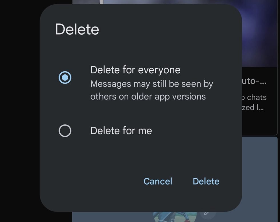Google Messages - Delete from Group
