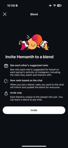 Instagram Blend feature