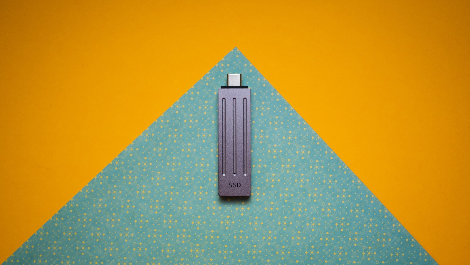 Seagate's Ultra Compact SSD against colorful background