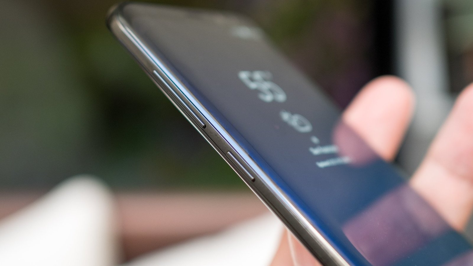 The Bixby Key and volume buttons on the Galaxy S8