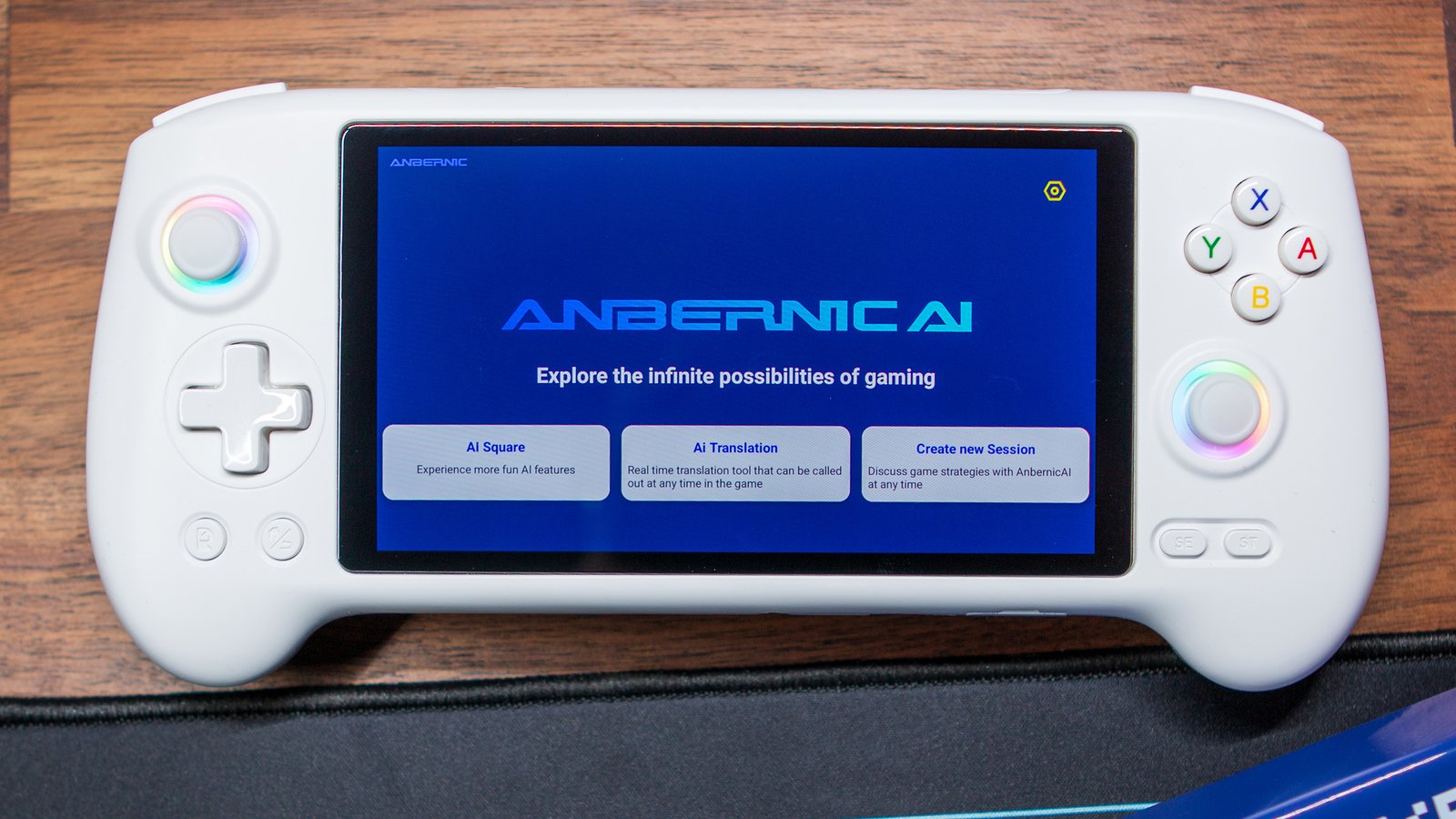 Anbernic AI main screen on the RG557